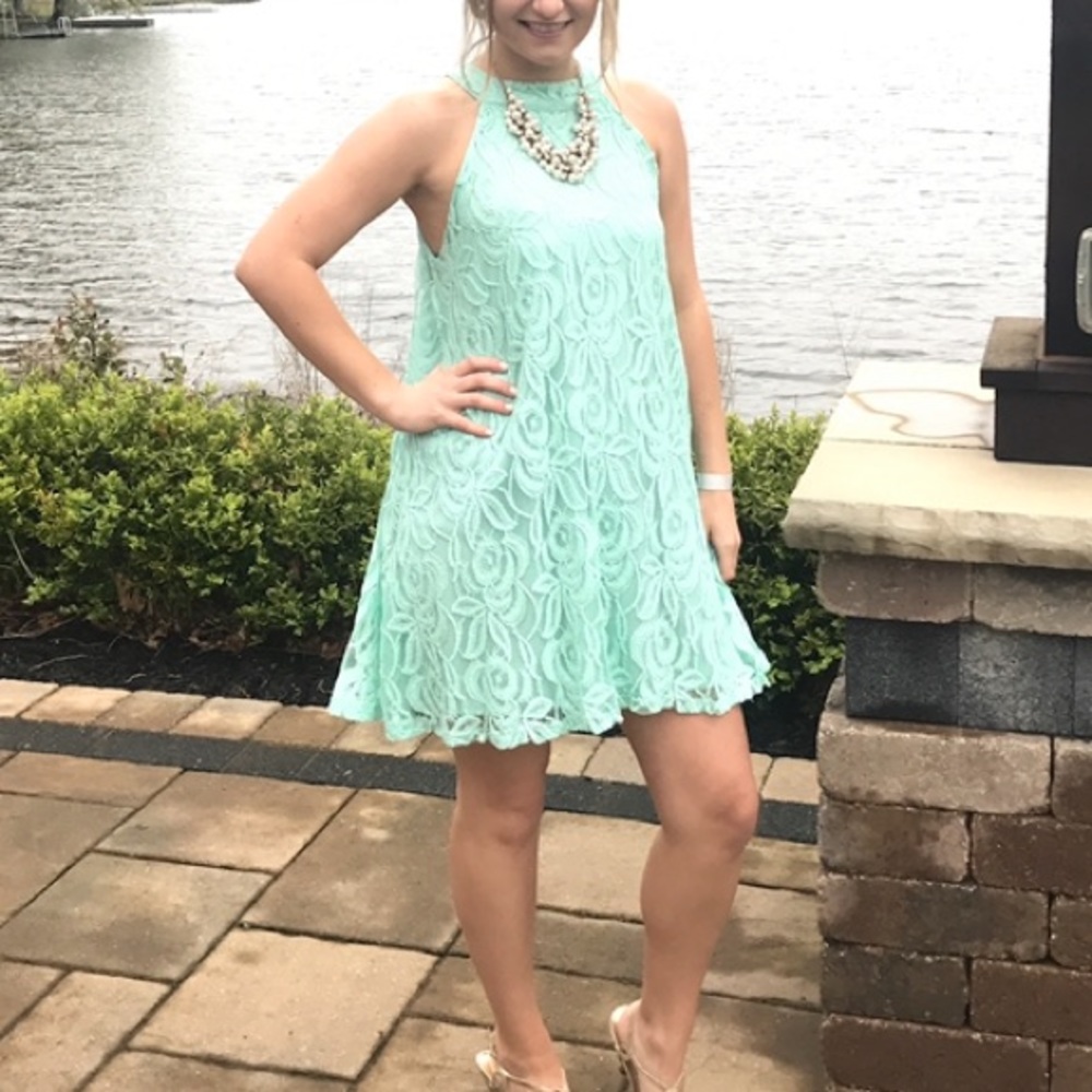 Mint Lace Dress